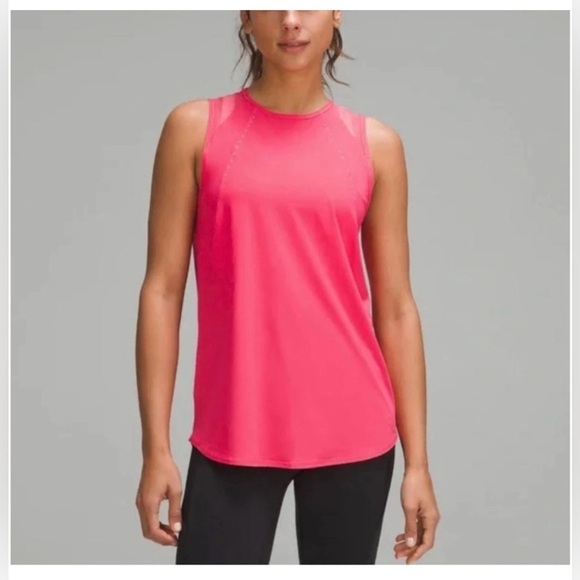 Lululemon Sculpt Back Vent Lip Gloss Pink Tank Top Size 2 - Picture 1 of 13